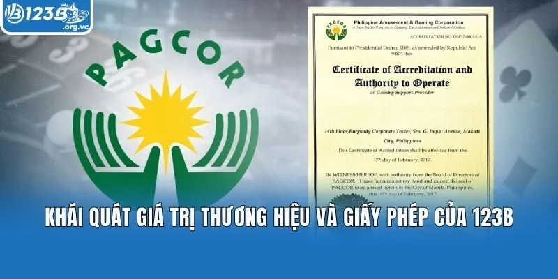 Khái quát giá trị thương hiệu và giấy phép của 123b